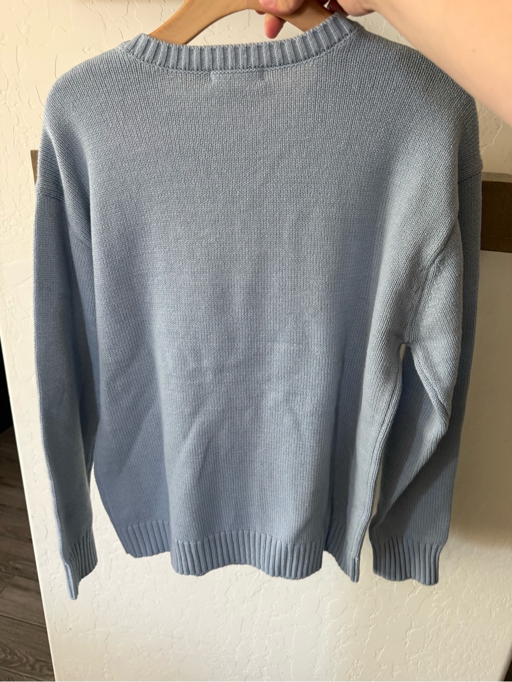 Mighty Fine|Pale Blue Crewneck knit Sweater-Red Lobster Novelty•Coastal Nautical - Picture 7 of 15